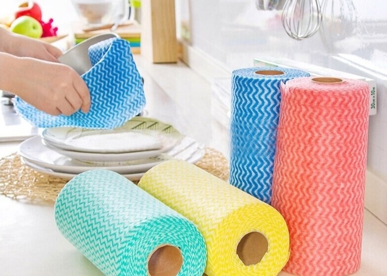 Αγορά Jacquard/μη υφανθείς ρόλος εγγράφου υφάσματος Spunlace πλέγματος σκουπίζοντας για βιομηχανικό online manufacture