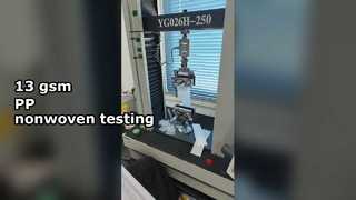 Τετράγωνο σχέδιο 15 gsm PP μη υφασμένο Δοκιμή αντοχής εφελκυσμού